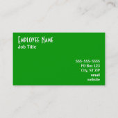 Green Business Card Visitenkarte (Rückseite)