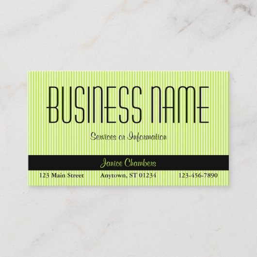 Green Business Card Visitenkarte (Vorderseite)