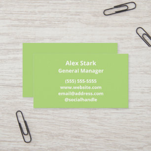 Green Business Cards mit solidem Leaf Visitenkarte