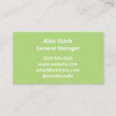Green Business Cards mit solidem Leaf Visitenkarte (Vorderseite)