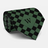 Green Business Checked Monogram Krawatte (Gerollt)