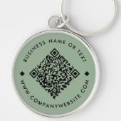 Green | Business Custom QR Code Schlüsselanhänger (Vorne)