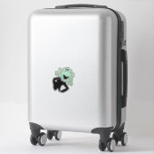 Green business executive puppet aufkleber (Koffer)