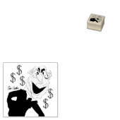 Green business executive puppet gummistempel (Stempel)