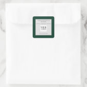 Green Business oder Company-Veranstaltung mit Logo Quadratischer Aufkleber (Tasche)