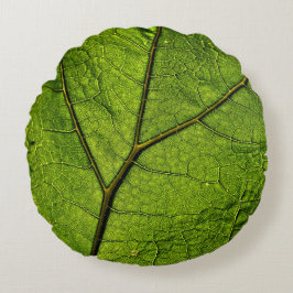 Green Butterbur Leaf Rundes Kissen