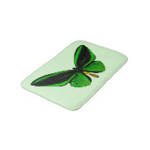 Green Butterfly Bath Mat Badematte (Schrägansicht)