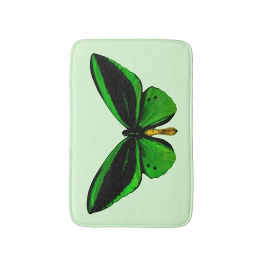 Green Butterfly Bath Mat Badematte (Vorderseite Vertikal)
