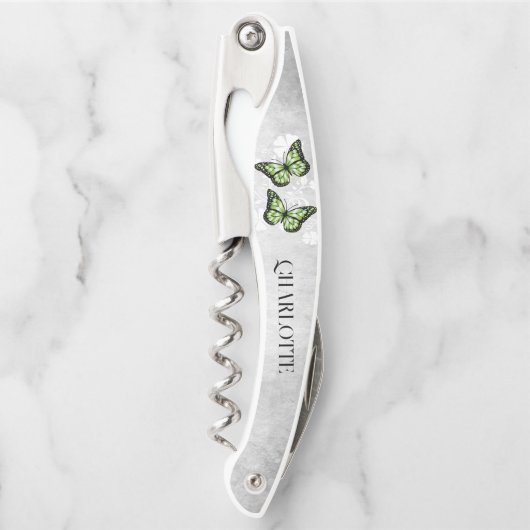 Green Butterfly Blumenschraube Kellnermesser (Vorderseite)
