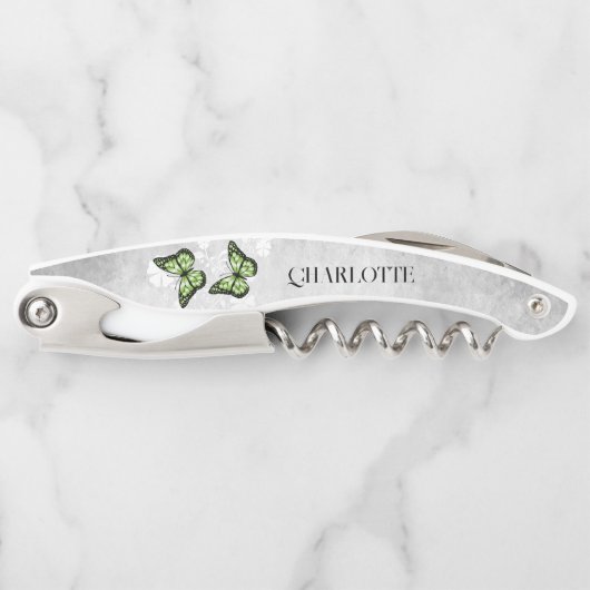 Green Butterfly Blumenschraube Kellnermesser (Vorderseite)