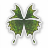 Green Butterfly Custom Cut Sticker Scrapbook (Vorderseite)