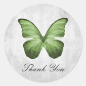 Green Butterfly Danke Stickers (Vorderseite)