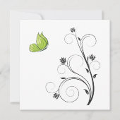 Green Butterfly Einladung (Vorderseite)