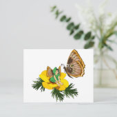 Green Butterfly Fairy Postkarte (Stehend Vorderseite)