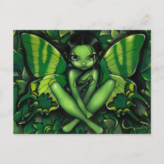 "Green Butterfly Fantasy" Postcard Postkarte