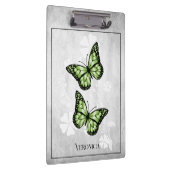Green Butterfly Floral Clipboard Klemmbrett (Rechts)