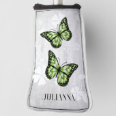 Green Butterfly Floral Golf Head Cover Golf Headcover (Rotieren 90)