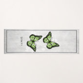 Green Butterfly Floral Yoga Mat Yogamatte (Vorderseite (Horizontal))