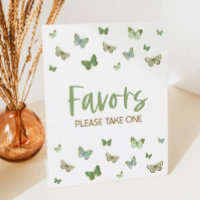 Green Butterfly Gastgeschenke Tafelschild