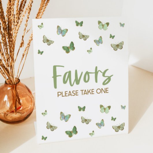 Green Butterfly Gastgeschenke Tafelschild Sockelschild