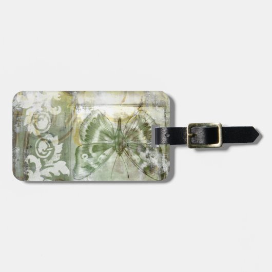 Green Butterfly Inset Gepäckanhänger (Vorderseite horizontal)