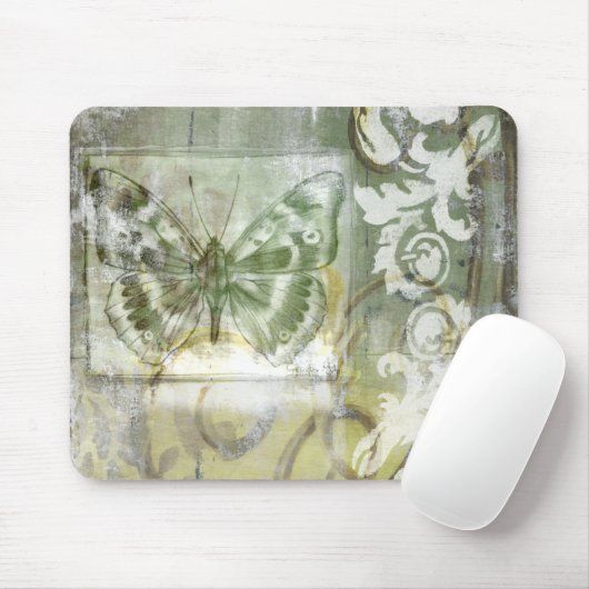 Green Butterfly Inset Mousepad (Mit Mouse)