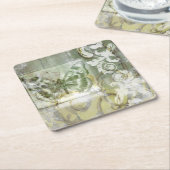 Green Butterfly Inset Rechteckiger Pappuntersetzer (angewinkelt)