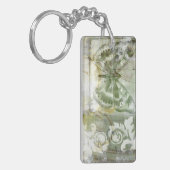 Green Butterfly Inset Schlüsselanhänger (Vorderseite links)