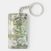 Green Butterfly Inset Schlüsselanhänger (Rückseite)