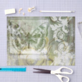 Green Butterfly Inset Seidenpapier (Handwerk)