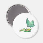 Green Butterfly Magnet (Vorderseite/Rückseite)