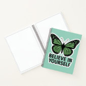 Green Butterfly Motivation Sticker Notizblock (Innenseite)