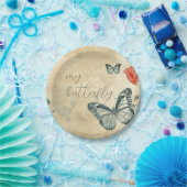 Green Butterfly Pappteller (Party)