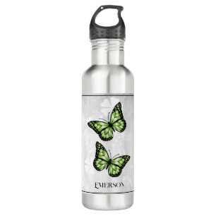 Green Butterfly Personalisiert Edelstahlflasche