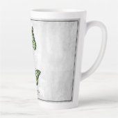 Green Butterfly Personalisiert Latte Tasse (Rechts)