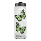 Green Butterfly Personalisiert Thermosbecher (Vorderseite)