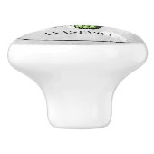 Green Butterfly Personalisierte Keramik Keramikknauf (Seitenansicht)