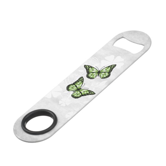 Green Butterfly Personalisierter Bar Key (Rückseite Schrägansicht)
