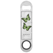 Green Butterfly Personalisierter Bar Key (Vorderseite)
