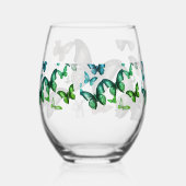 Green Butterfly Weinglas Ohne Stiel (Vorderseite)