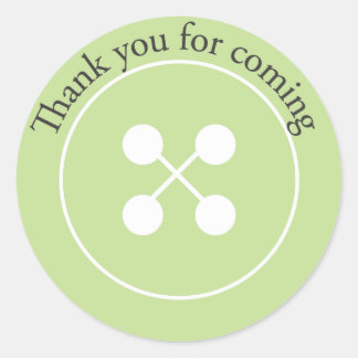 Green Button Baby Showsticker Runder Aufkleber