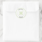 Green Button Baby Showsticker Runder Aufkleber (Tasche)
