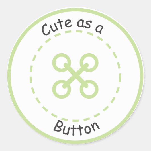 Green Button Baby Showsticker Runder Aufkleber (Vorderseite)