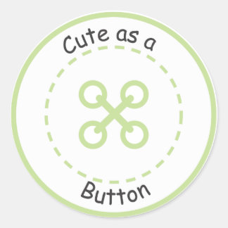 Green Button Baby Showsticker Runder Aufkleber