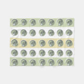 Green Buttons on Stripes Fleecedecke (Vorderseite (Horizontal))