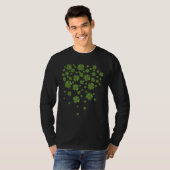 Green C Retro Shamrock Saint Patricks Day T-Shirt (Vorne ganz)