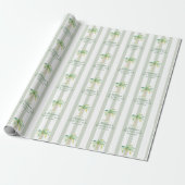 Green Cabana Stripes Palm Beach Club Geschenkpapier (Ungerollt)