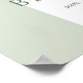 Green Cabana Stripes Palm Beach Willkommen Poster (Ecke)