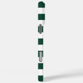 Green Cabana Stripes Retro Monogram Case-Mate iPhone Hülle (Rückseite / Rechts)