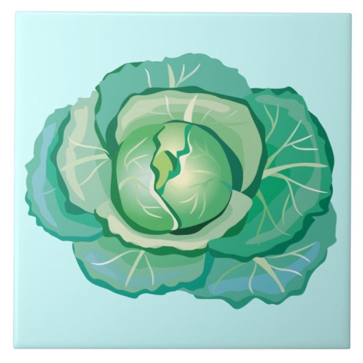Green Cabbage Decorative Kitchenette Fliese (Vorderseite)